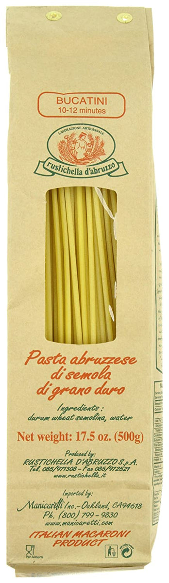 Rustichella Pasta Bucatini – a hearty, tube-shaped pasta